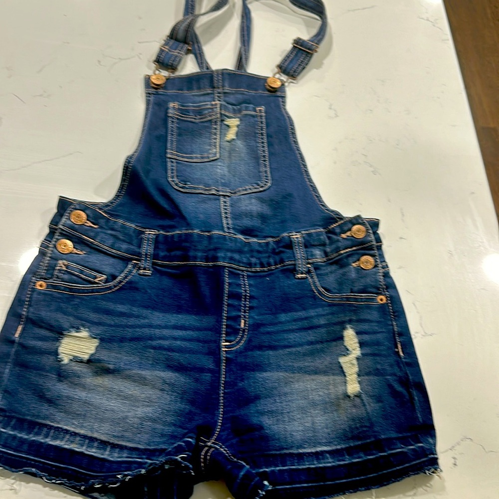 Overall Jean Shorts